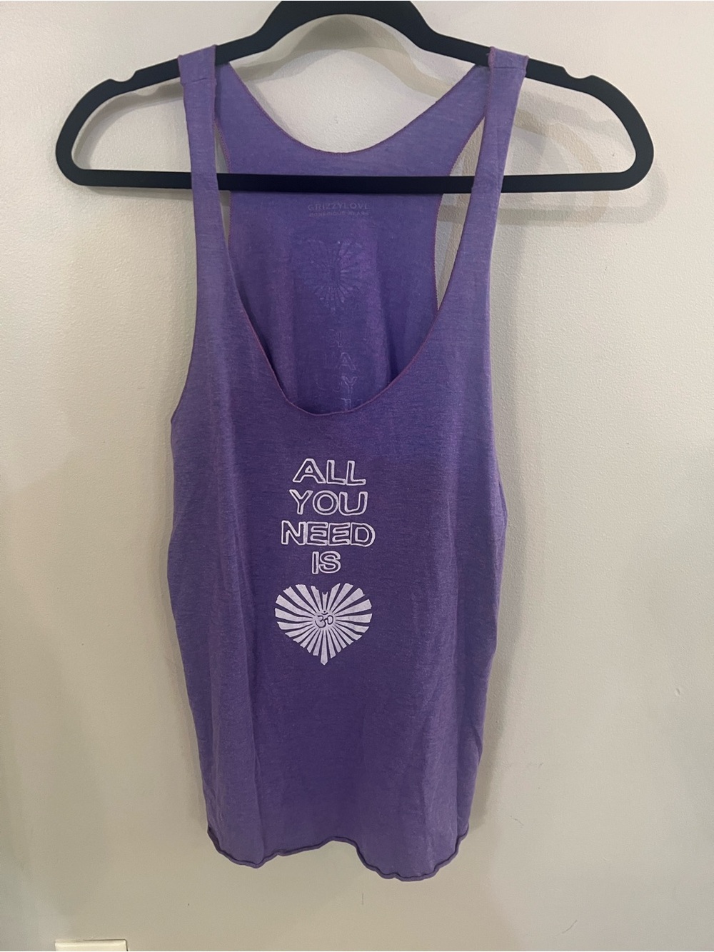 Purple Graphic Racerback Yoga Tank Top
